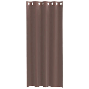 Braune Voile Vorhänge mit Ösen, 140x225 cm, 2er-Set