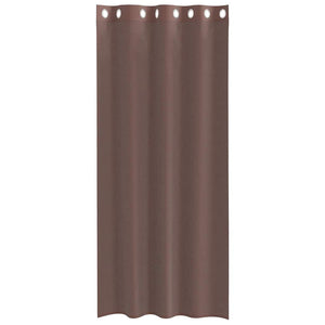 Braune Voile Vorhänge 140x245 cm, 2er-Set