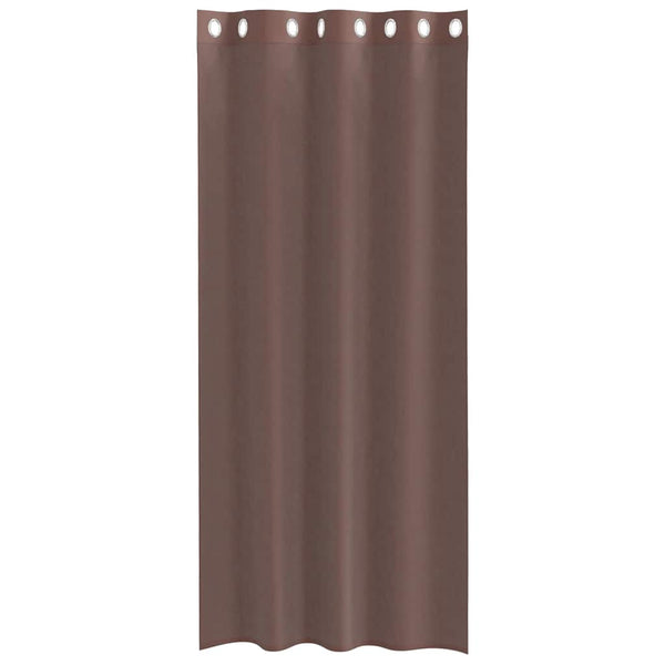 Braune Voile Vorhänge 140x245 cm, 2er-Set