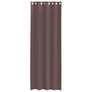 Braune Voile-Vorhänge mit Ösen, 140x260 cm, 2er-Set