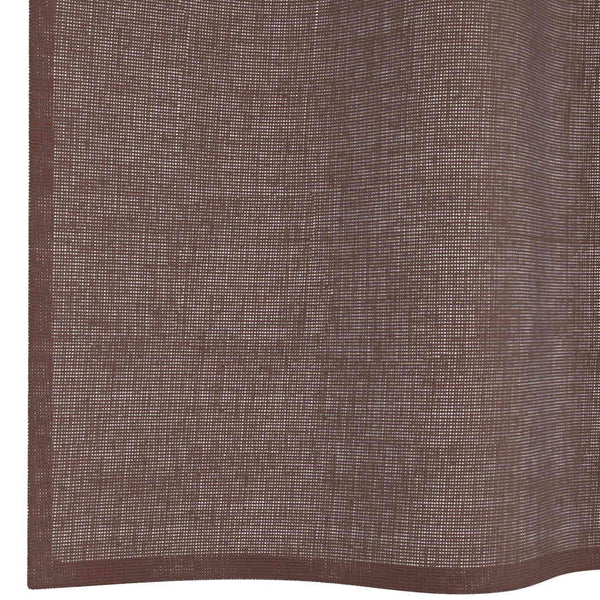 Braune Voile-Vorhänge mit Ösen, 140x260 cm, 2er-Set