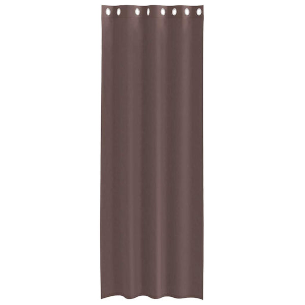 Braune Voile-Vorhänge mit Ösen 140x300 cm, 2er-Set