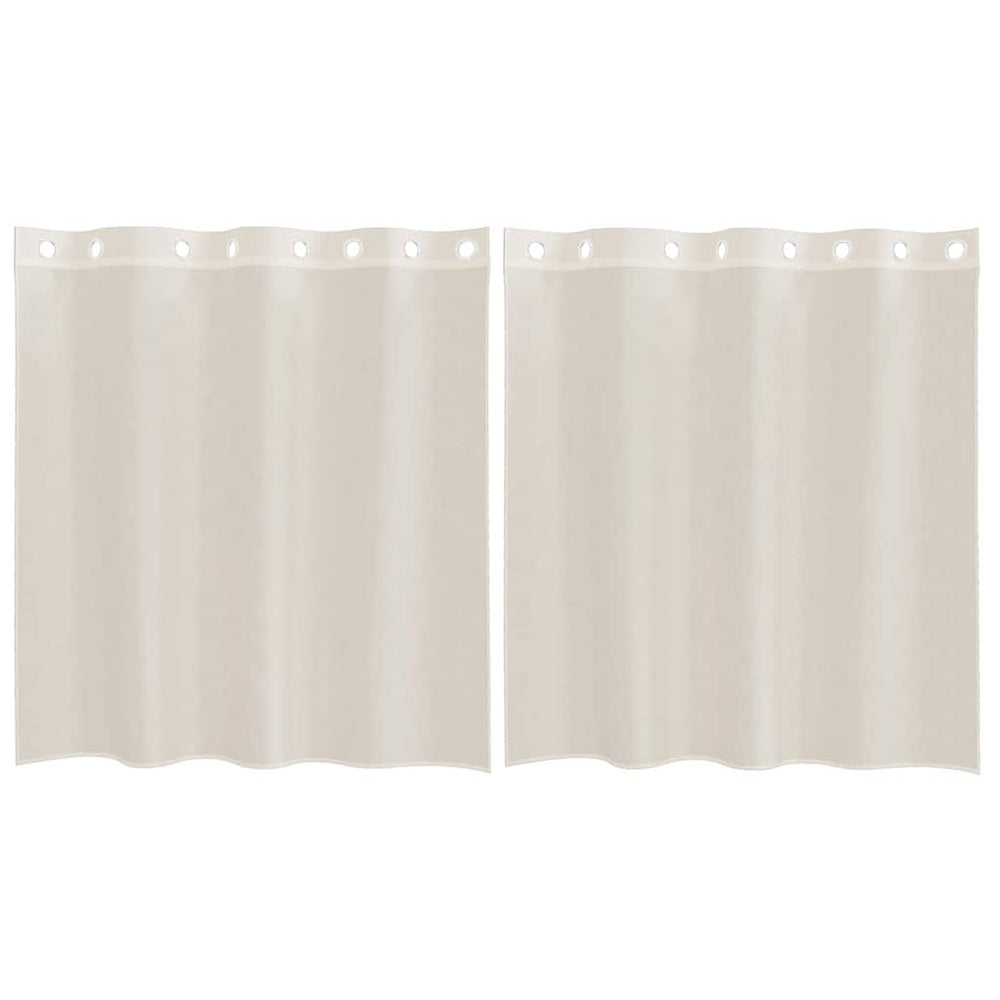 Creme Voile Vorhänge 140x140 cm, 2er-Set
