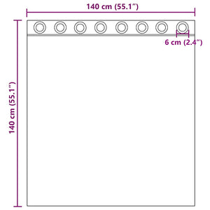 Creme Voile Vorhänge 140x140 cm, 2er-Set