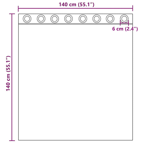 Creme Voile Vorhänge 140x140 cm, 2er-Set