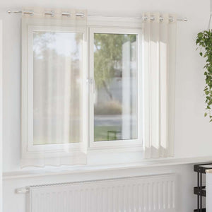 Creme Voile Vorhänge 140x140 cm, 2er-Set