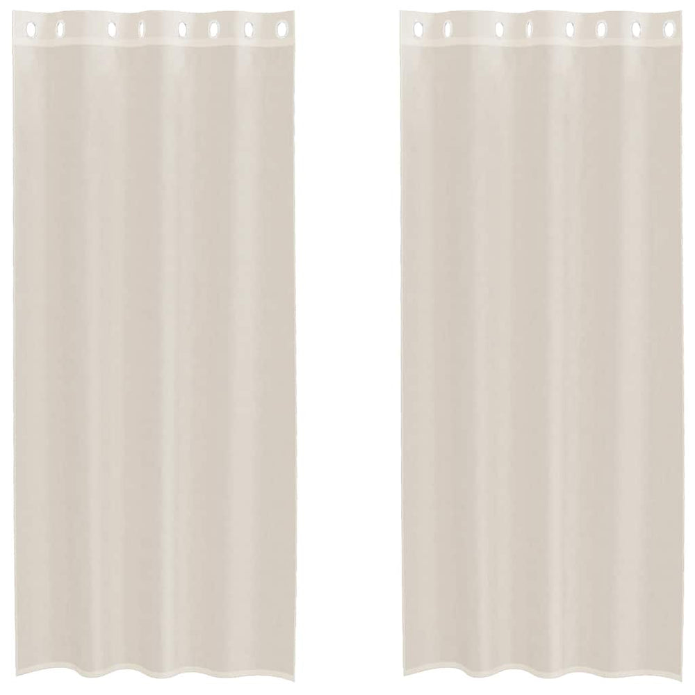 Creme Voile Vorhänge 140x225 cm, 2er-Set