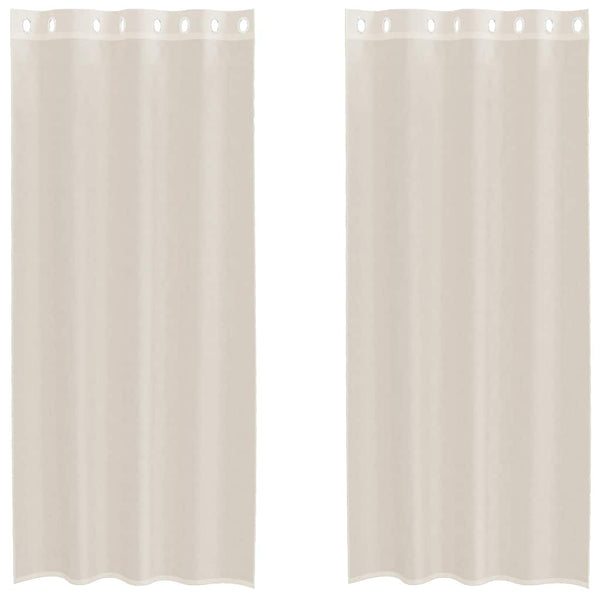 Creme Voile Vorhänge 140x225 cm, 2er-Set