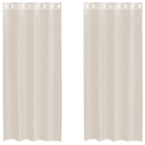 Creme Voile Vorhänge mit Ösen 140x245 cm, 2er-Set