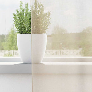 Creme Voile Vorhänge mit Ösen 140x245 cm, 2er-Set