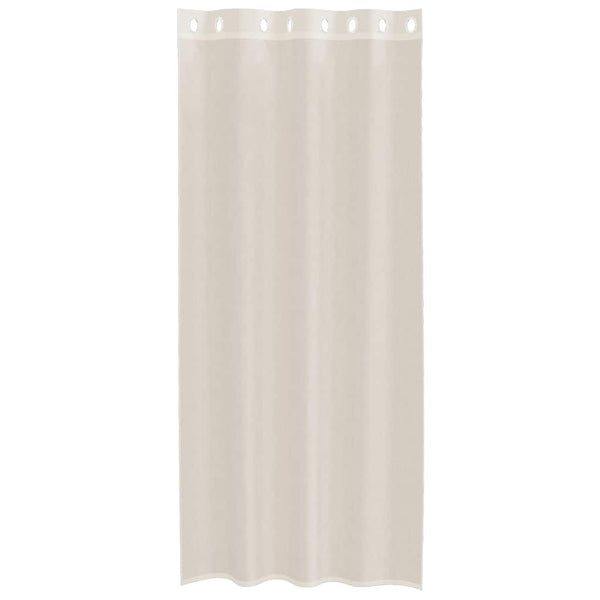 Creme Voile Vorhänge mit Ösen 140x245 cm, 2er-Set