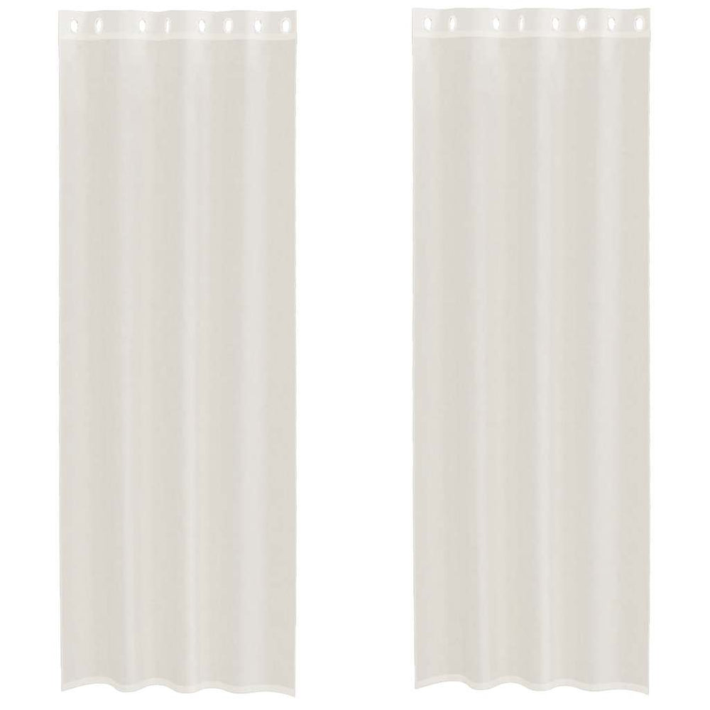 Creme Voile Vorhänge 140x260 cm, 2er-Set