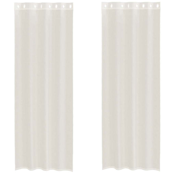 Creme Voile Vorhänge 140x260 cm, 2er-Set