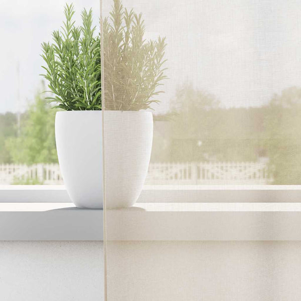 Creme Voile Vorhänge 140x260 cm, 2er-Set