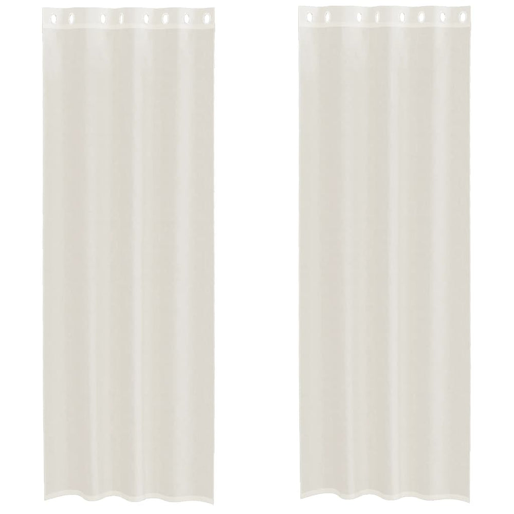 Creme Voile Vorhänge 140x300 cm, 2er-Set