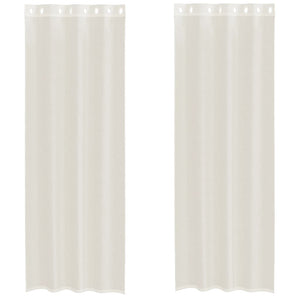 Creme Voile Vorhänge 140x300 cm, 2er-Set