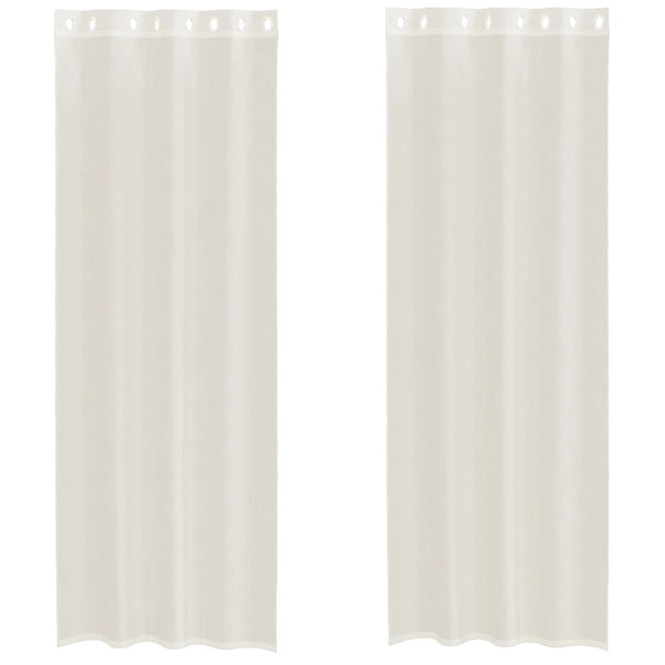 Creme Voile Vorhänge 140x300 cm, 2er-Set