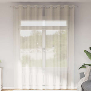 Creme Voile Vorhänge 140x300 cm, 2er-Set