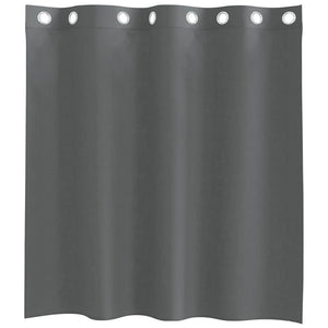 Dunkelgraue Voile Vorhänge mit Ösen, 140x140cm, 2er-Set