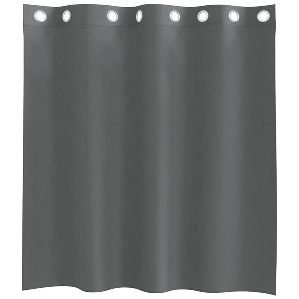 Dunkelgraue Voile Vorhänge mit Ösen, 140x140cm, 2er-Set