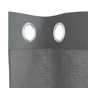 Dunkelgraue Voile Vorhänge mit Ösen, 140x140cm, 2er-Set