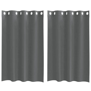 Dunkelgraue Voile Vorhänge 140x175 cm, 2er-Set