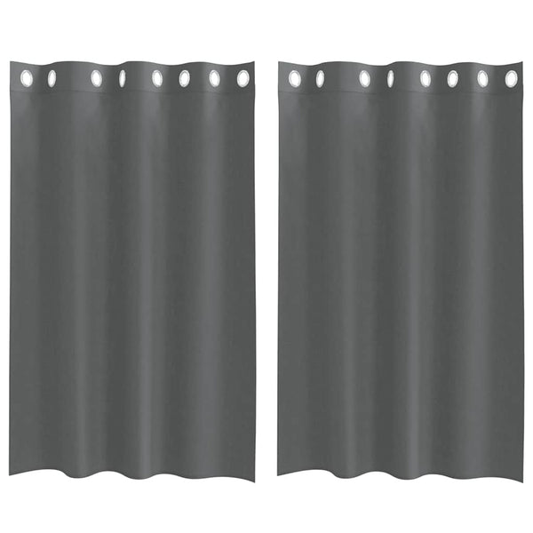 Dunkelgraue Voile Vorhänge 140x175 cm, 2er-Set