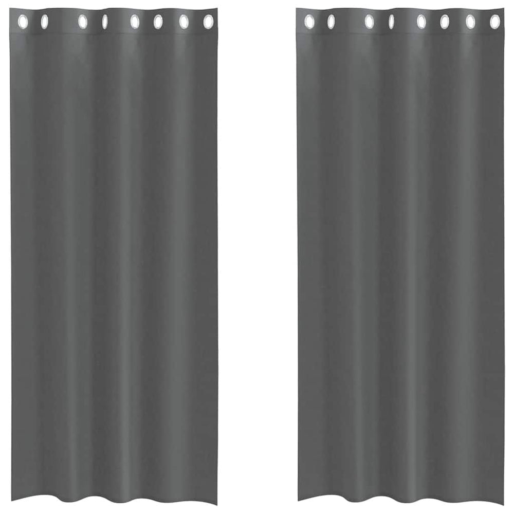 Dunkelgraue Voile Vorhänge 140x225 cm, 2er-Set