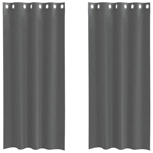 Dunkelgraue Voile Vorhänge 140x225 cm, 2er-Set