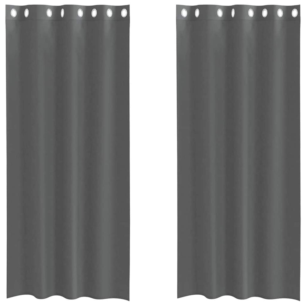 Dunkelgraue Voile Vorhänge 140x245 cm, 2er-Set
