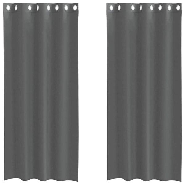 Dunkelgraue Voile Vorhänge 140x245 cm, 2er-Set