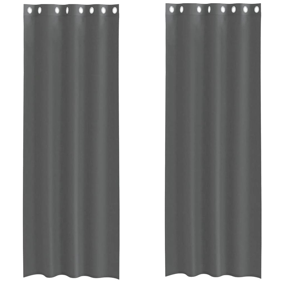 Dunkelgraue Voile Vorhänge 140x260 cm, 2er-Set