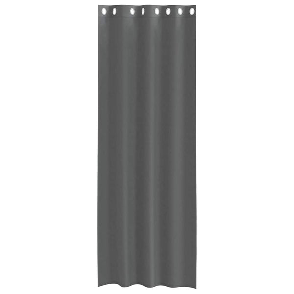 Dunkelgraue Voile Vorhänge 140x260 cm, 2er-Set