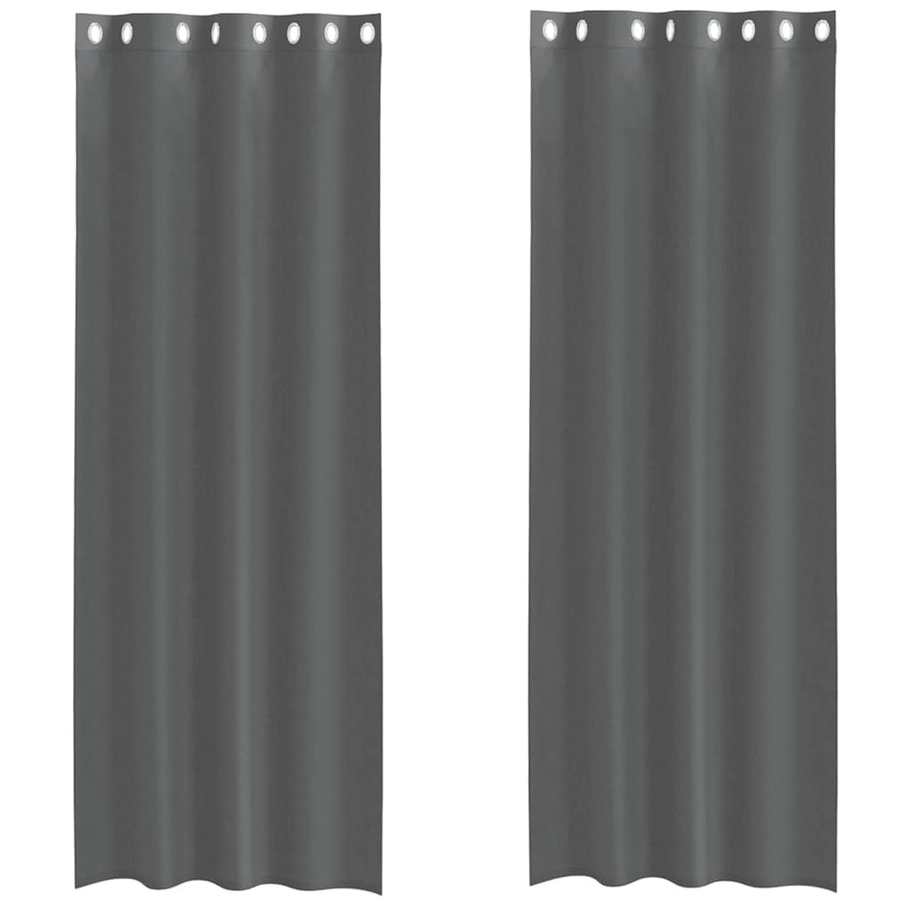 Dunkelgraue Voile Vorhänge 140x300 cm, 2er-Set