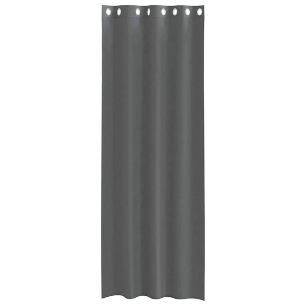 Dunkelgraue Voile Vorhänge 140x300 cm, 2er-Set