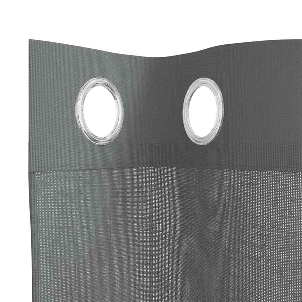 Dunkelgraue Voile Vorhänge 140x300 cm, 2er-Set