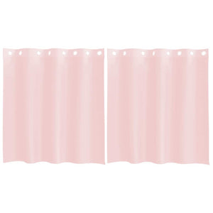 Rosa Voile Vorhänge, 140x140 cm, 2er-Set