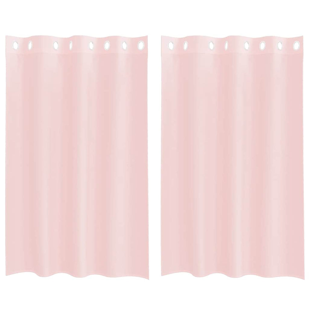 Hellrosa Voile Vorhänge 140x175 cm, 2er Set