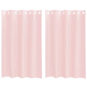 Hellrosa Voile Vorhänge 140x175 cm, 2er Set