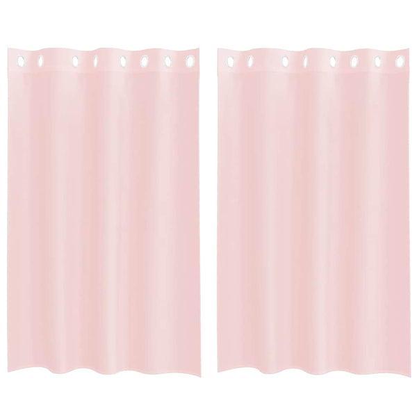 Hellrosa Voile Vorhänge 140x175 cm, 2er Set