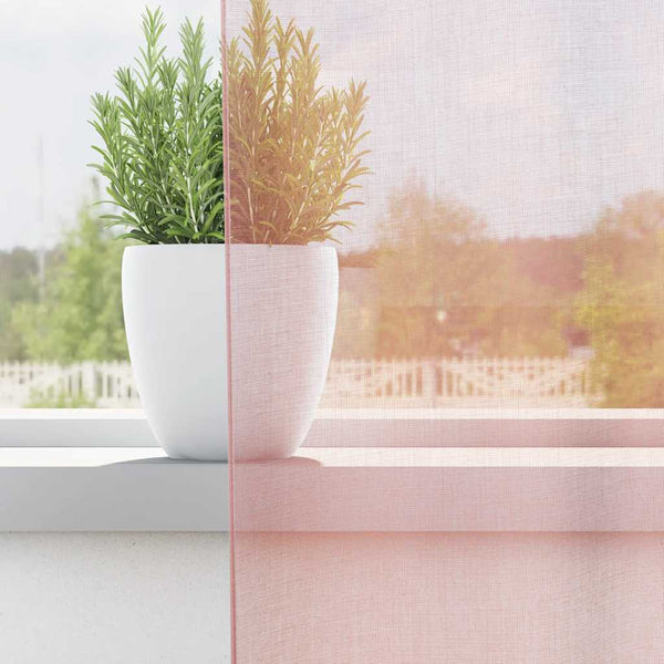 Hellrosa Voile Vorhänge 140x175 cm, 2er Set