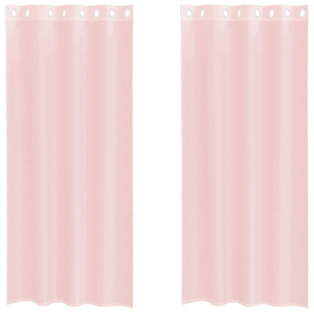 Hellrosa Voile Vorhänge 140x225 cm, 2er-Set