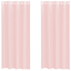 Hellrosa Voile Vorhänge 140x225 cm, 2er-Set