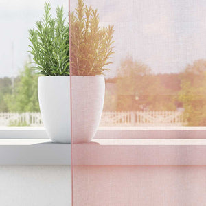 Hellrosa Voile Vorhänge 140x225 cm, 2er-Set