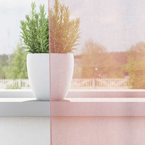 Hellrosa Voile Vorhänge 140x225 cm, 2er-Set