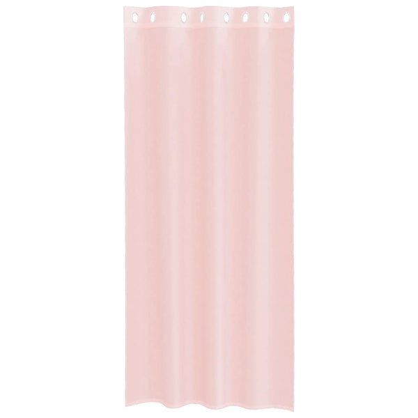 Hellrosa Voile Vorhänge 140x225 cm, 2er-Set