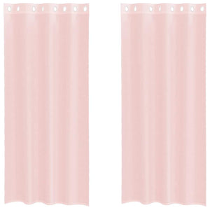 Hellrosa Voile Vorhänge 140x245 cm, 2er-Set