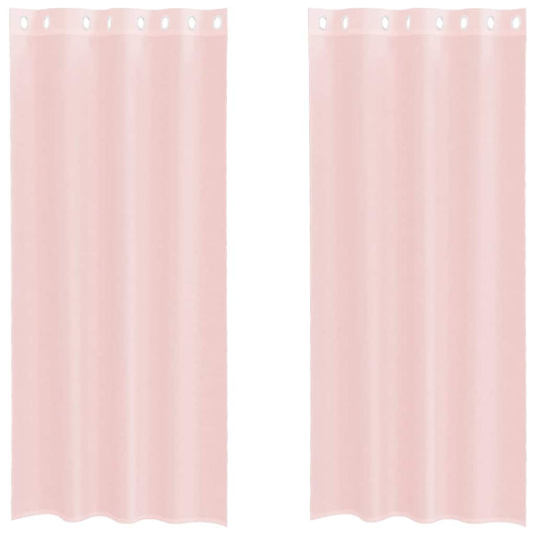 Hellrosa Voile Vorhänge 140x245 cm, 2er-Set
