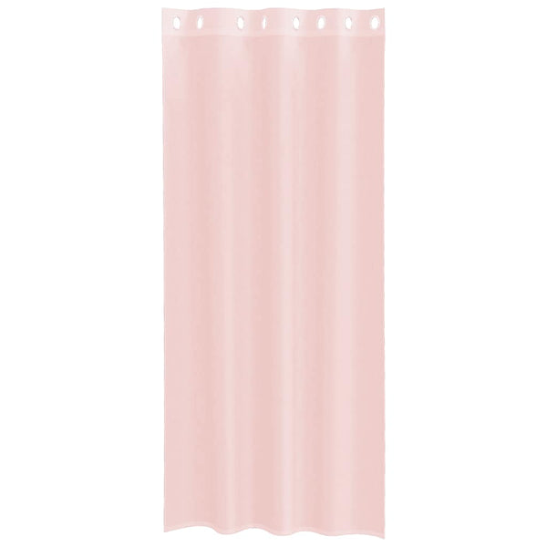 Hellrosa Voile Vorhänge 140x245 cm, 2er-Set