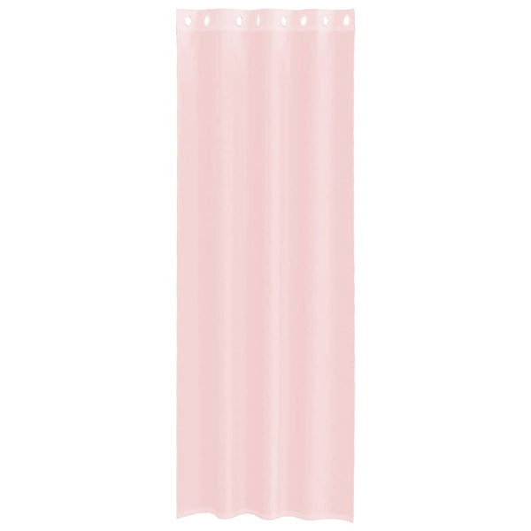 Hellrosa Voile Vorhänge mit Ösen, 2 Stk. 140x260 cm